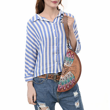 American Darling Taco Hair On Genuine Leather Women Bag Western Handbag Purse